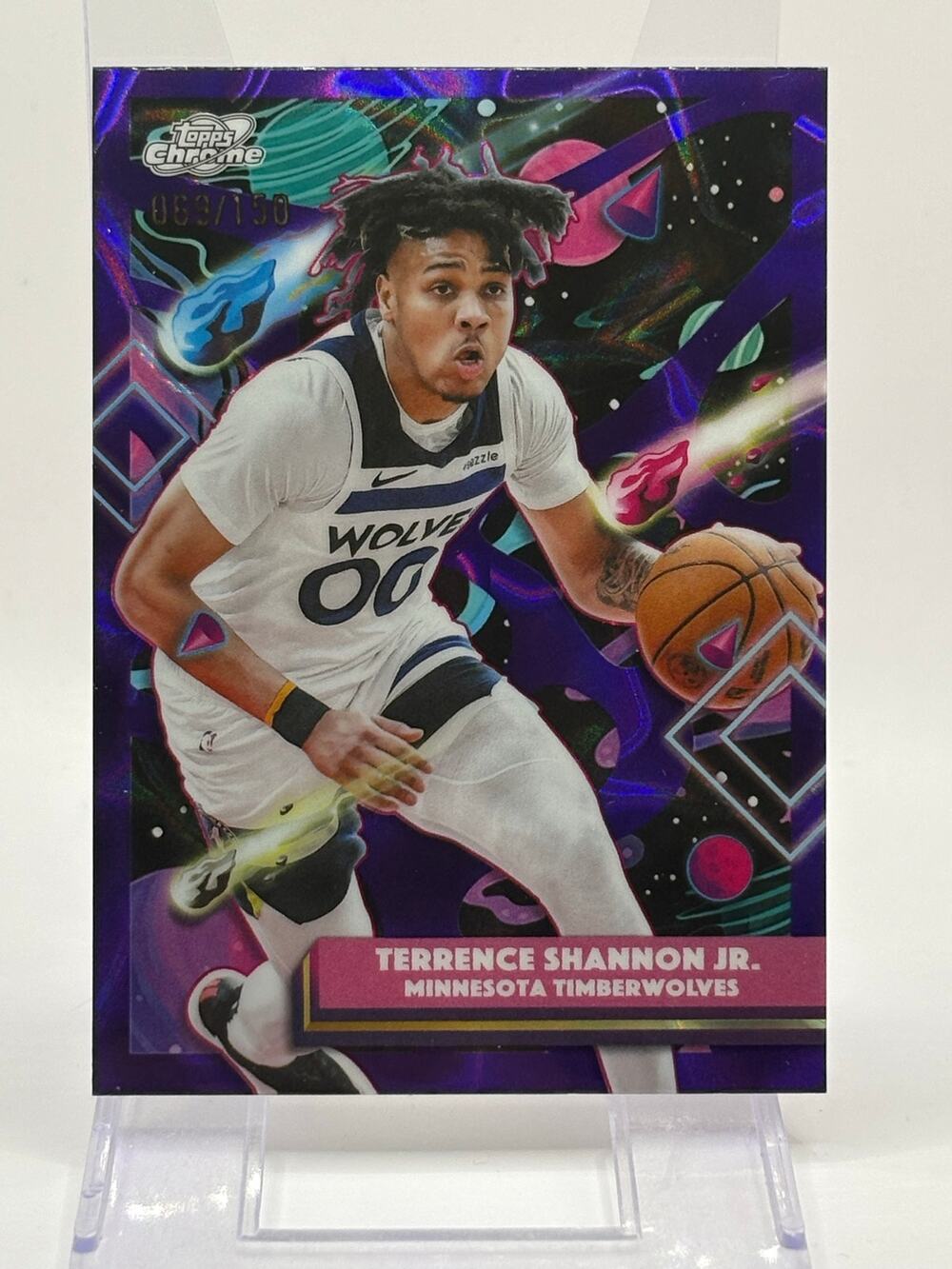 2025-26 Topps Cosmic Chrome Terrence Shannon Jr Purple Nebula Refractor 69/150